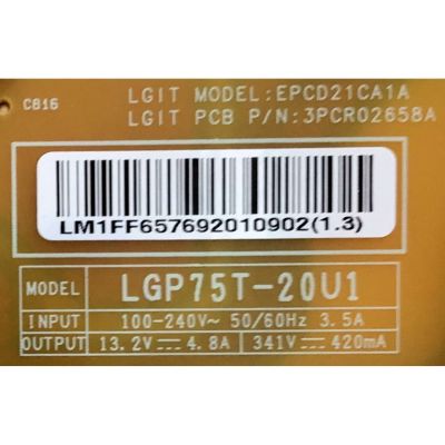 KIT DE TARJETAS PARA TV LG / MAIN EBT66628006 / EAX69532504(1.0) / FUENTE EAY65769201 / EAX69063801(1.6) / PANEL NC750DQG-ABGRA / MODELO 75UP7070PUD / 75UP7070PUD.BUSFLKR - Imagen 4